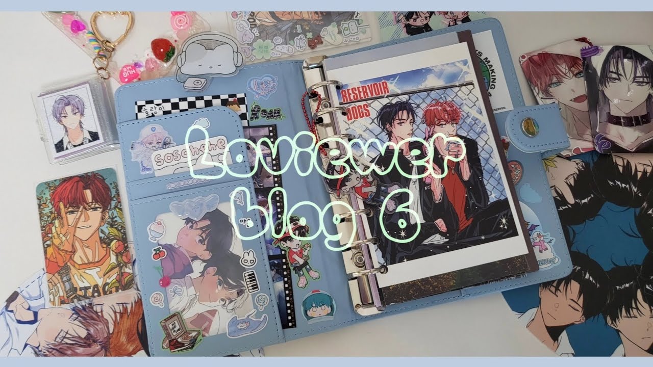 [러뷰어 브이로그] 🌊분철깡 + 다이어리 커버 꾸미기🌊 /데못죽/브이로그/다꾸/오타쿠브이로그/준등기깡