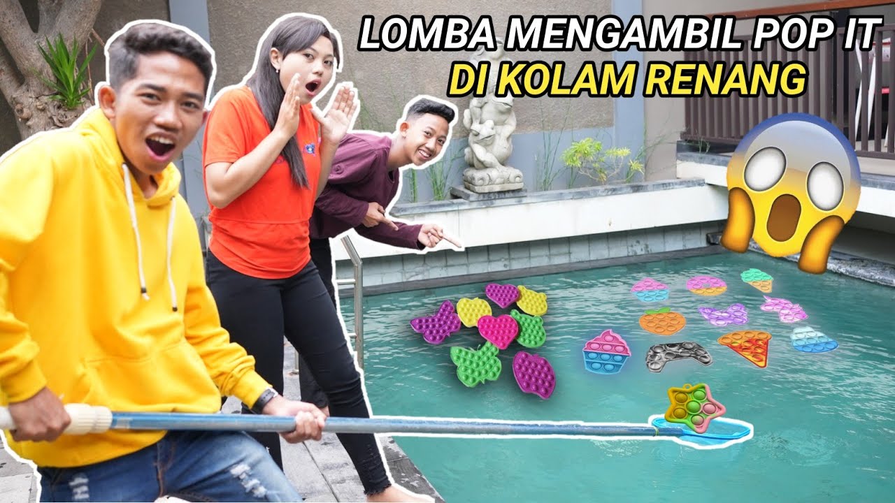LOMBA MENGAMBIL POP IT DIKOLAM RENANG, YANG MENANG DAPAT HADIAH ES KRIM! | Mikael TubeHD