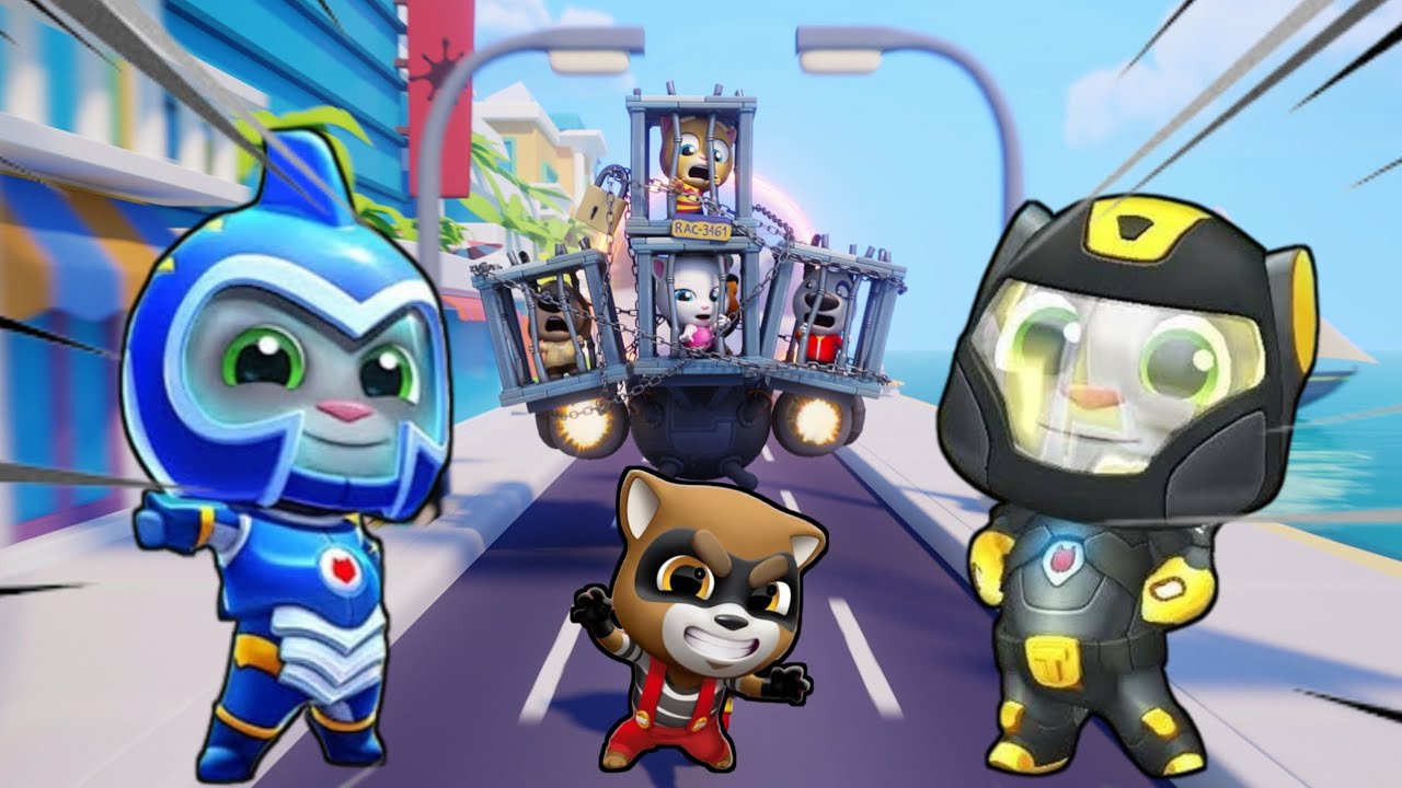 Talking Tom Hero Dash - Deep Sea Tom vs Black Jet Tom