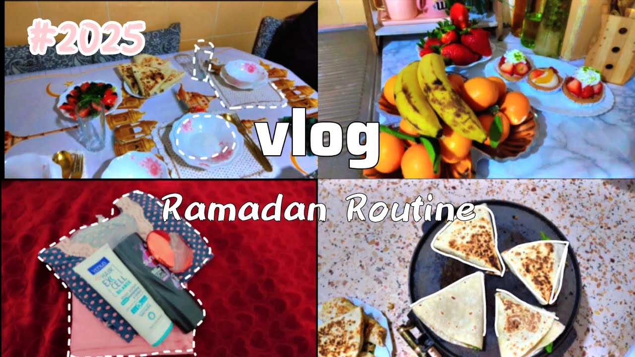 فلوق روتيني اول يوم رمضان 🌛||سحور•سهرة•تحضير الفطور•الدراسة في رمضان!!