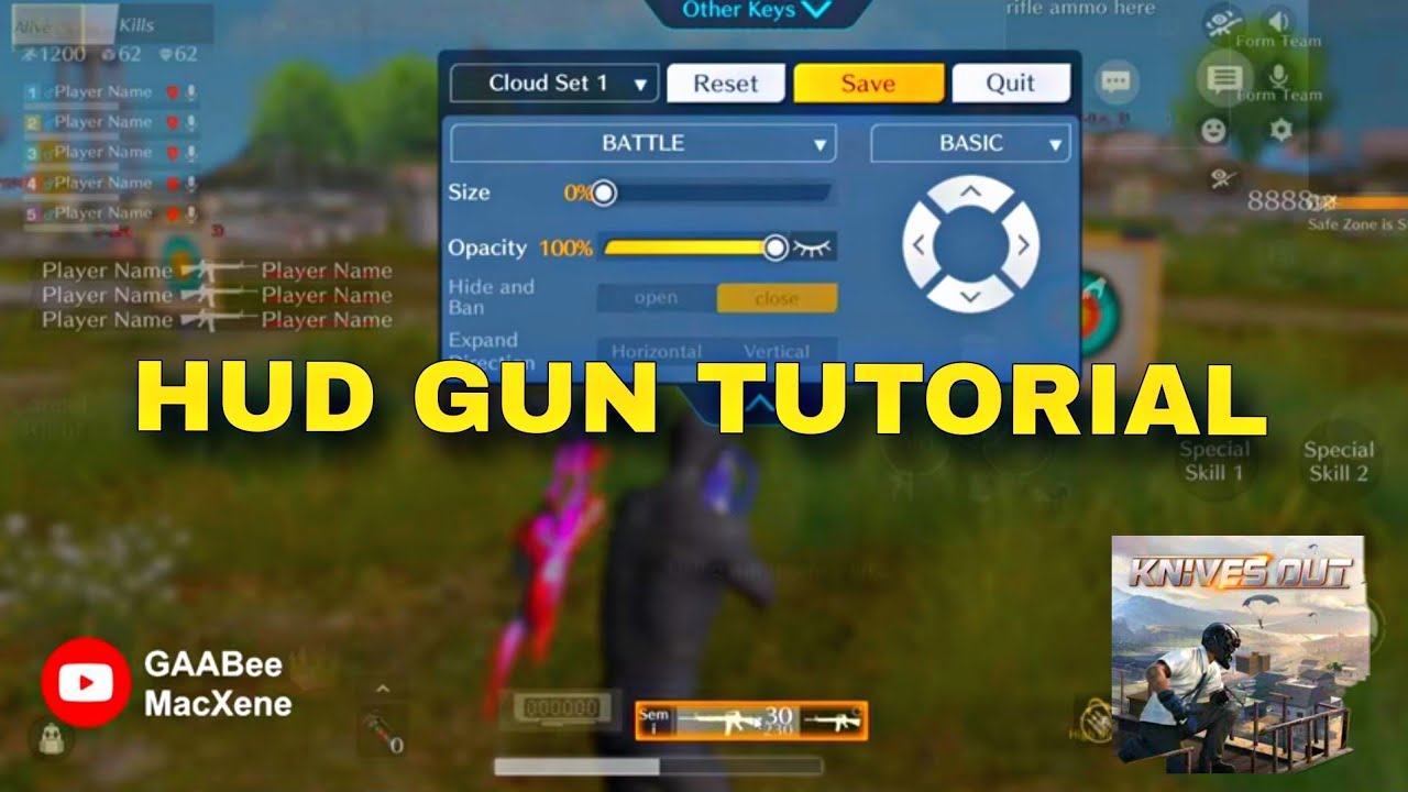 NEW : PAANU PALIITIN ANG HUD GUN " TUTORIAL " | KNIVES OUT GAME