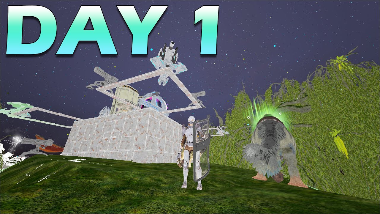 We Claimed A Snow Globe Cave On Arks Biggest Cluster Day 1! | Ark PvP