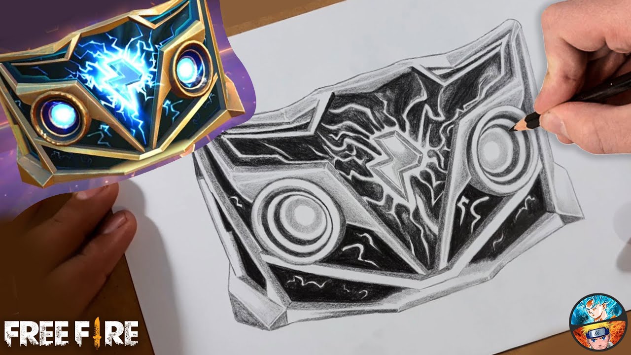 FREE FIRE DRAWING NEW GLOOWALL - HOW TO DRAW ELECTRIC GLOO WALL FREE FIRE - Garena Free fire