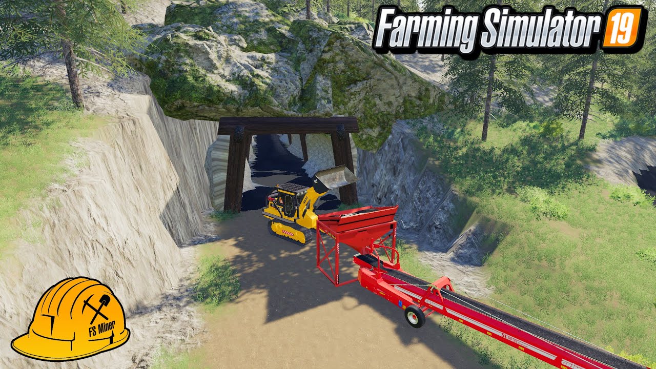 FS19 UNDERGROUND COAL MINE YUKON RIVER VALLEY MAP FARMING SIMULATOR 19 MINING GAMEPLAY