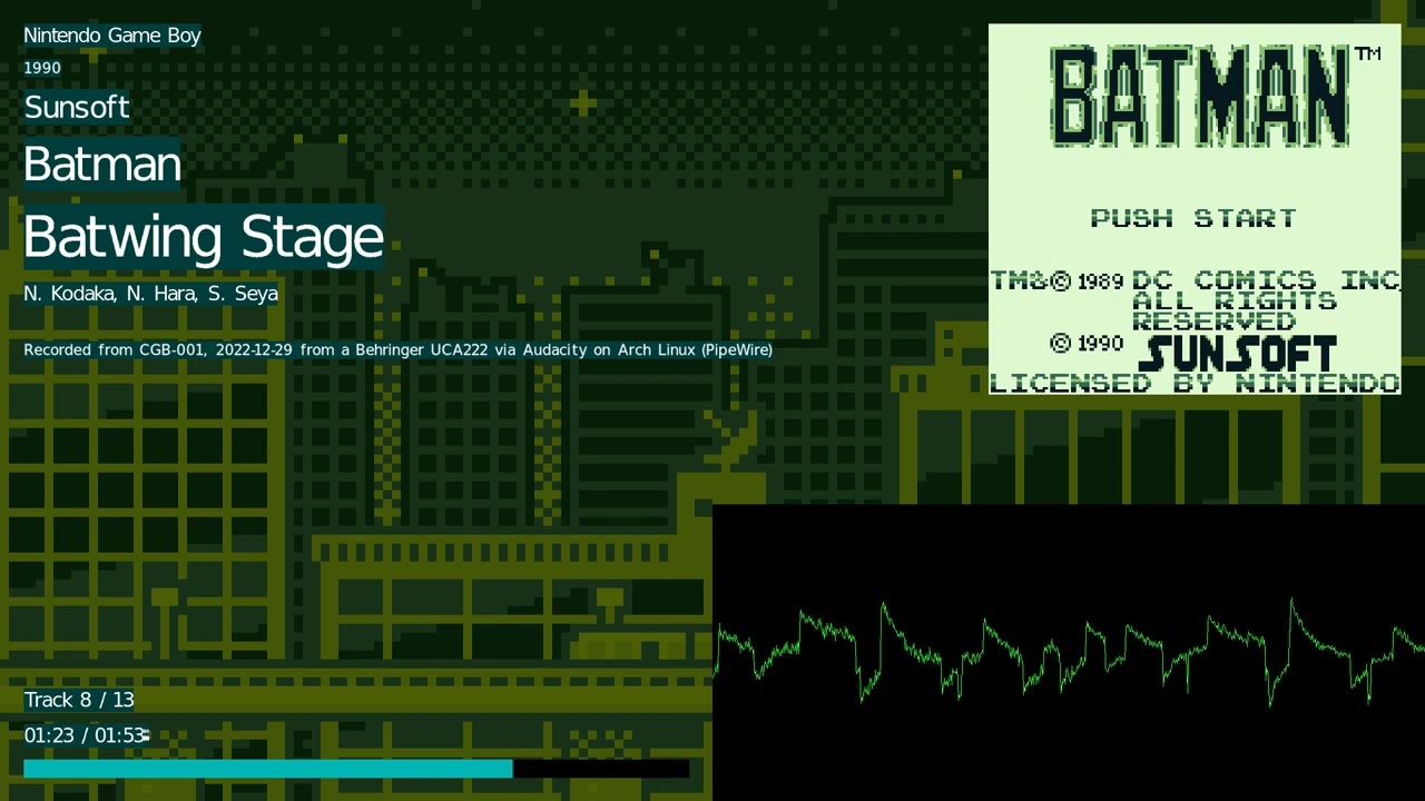 [Real Hardware] Batman OST (Game Boy)