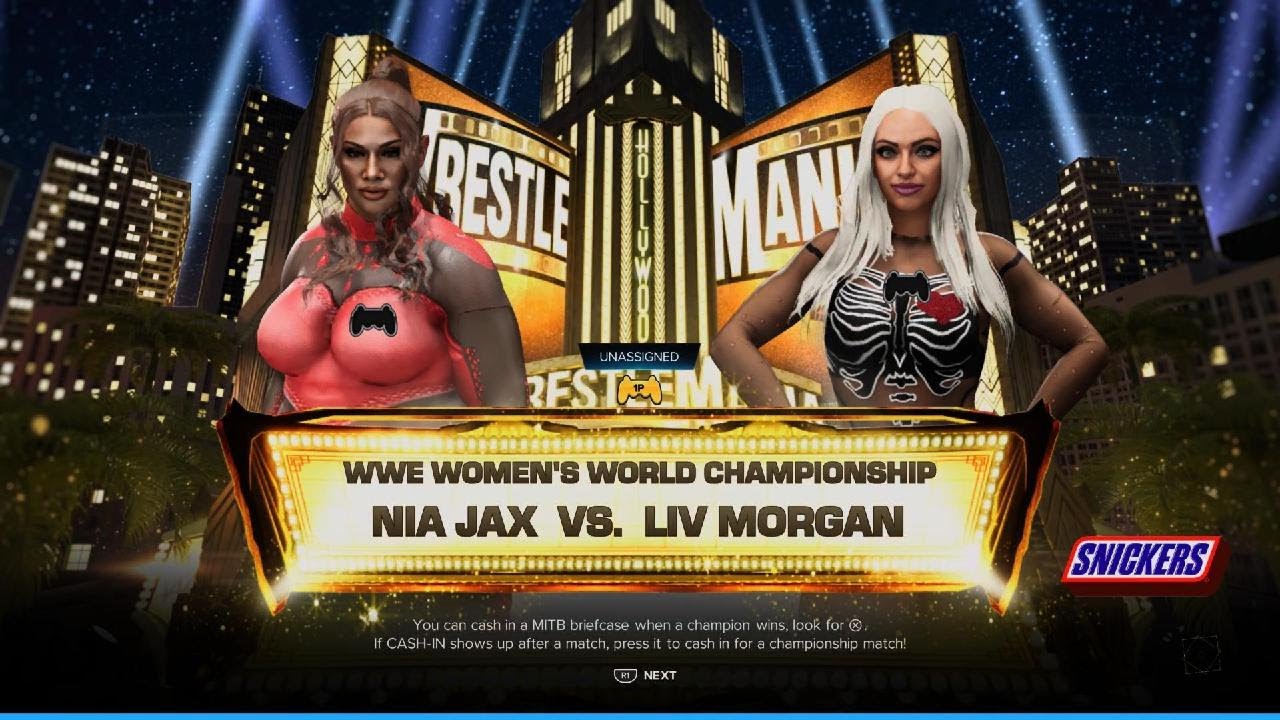 WWE 2K24 NIA JAX VS LIV MORGAN (WWE WOMEN'S WORLD CHAMPIONSHIP)