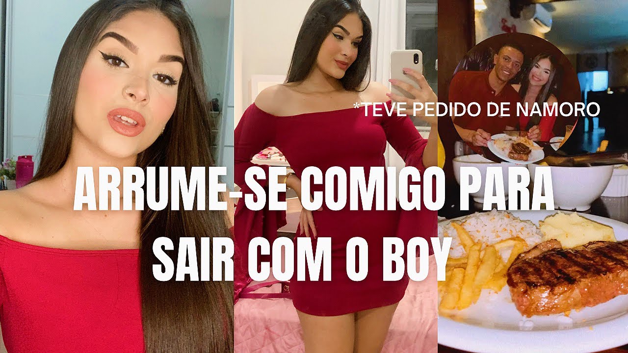 ARRUME-SE COMIGO PARA SAIR COM O BOY | make + look. #Grwm