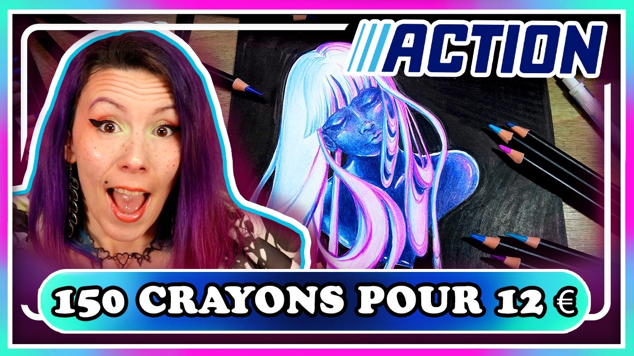 HAUL ACTION 🌟 ANARQUE ou BON PLAN ?😮 J’ai testé les 150 crayons de couleur de chez Action! 🖍️