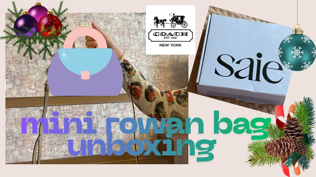 ANOTHER COACH MINI ROWAN BAG UNBOXING 📦 | THIS PRINT IS GORGEOUS ✨ | SAIE REVEAL 🧸