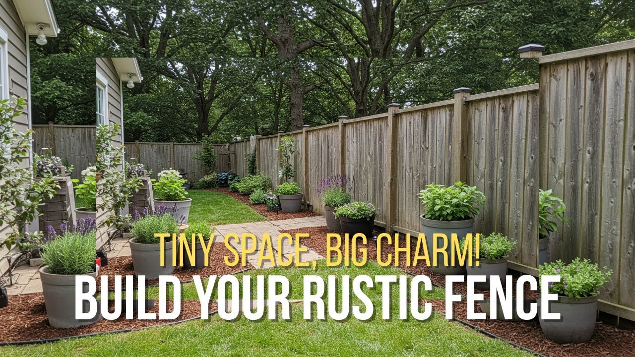 Rustic Garden Fence Ideas | Cheap DIY Makeover for Small Spaces You'll Love!