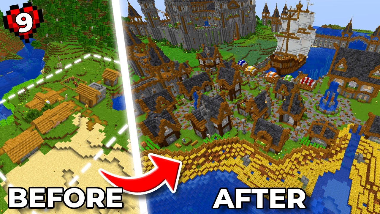 Я преобразовал ДЕРЕВНЮ в Minecraft Hardcore!