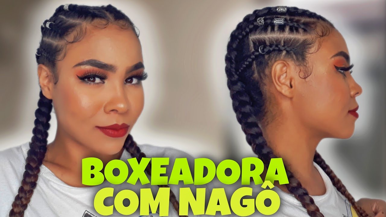 COMO FAZER TRANÇA BOXEADORA + NAGÔ EMBUTIDA #TRANÇA
