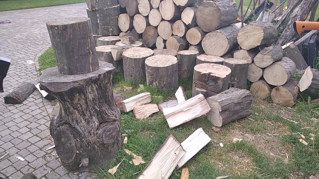 5 m3 Graba - Ile paliwa i oleju trzeba , żeby to pociąć. Czym to porąbać. Małe porównanie siekier.