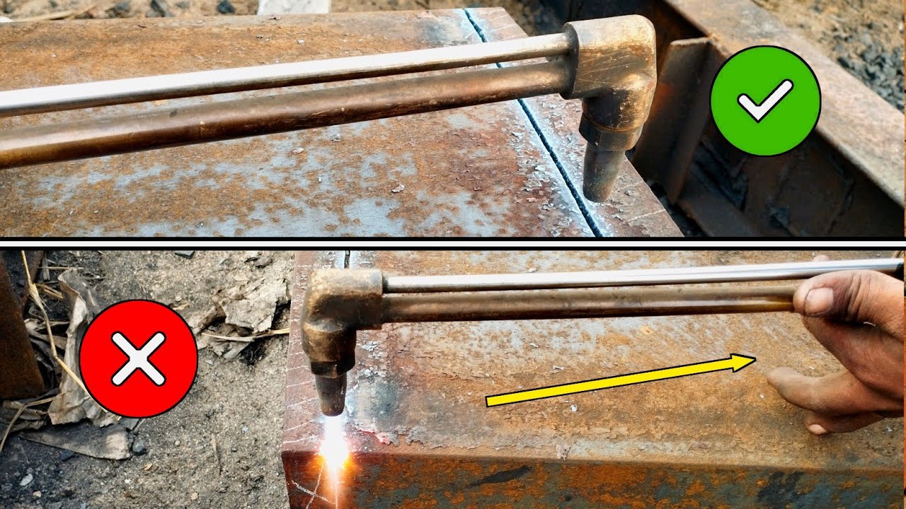 How to cut  C-CHANNEL with GAS CUTTER !  गैस कटर से C- चैनल कैसे काटे ?