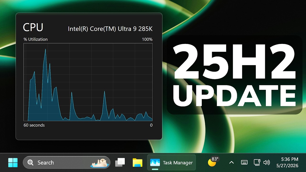 Крупнейшее майское обновление Windows 11 25H2 в основном релизе &mdash; новый буст процессора, общий зв...