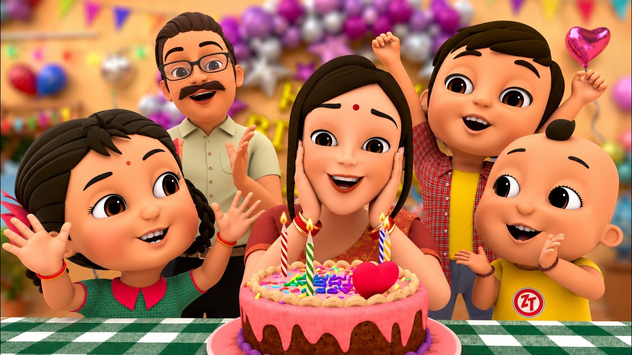 मम्मी का जन्मदिन 🍰 | Birthday Song | Popular Hindi Rhymes - Zappy Toons