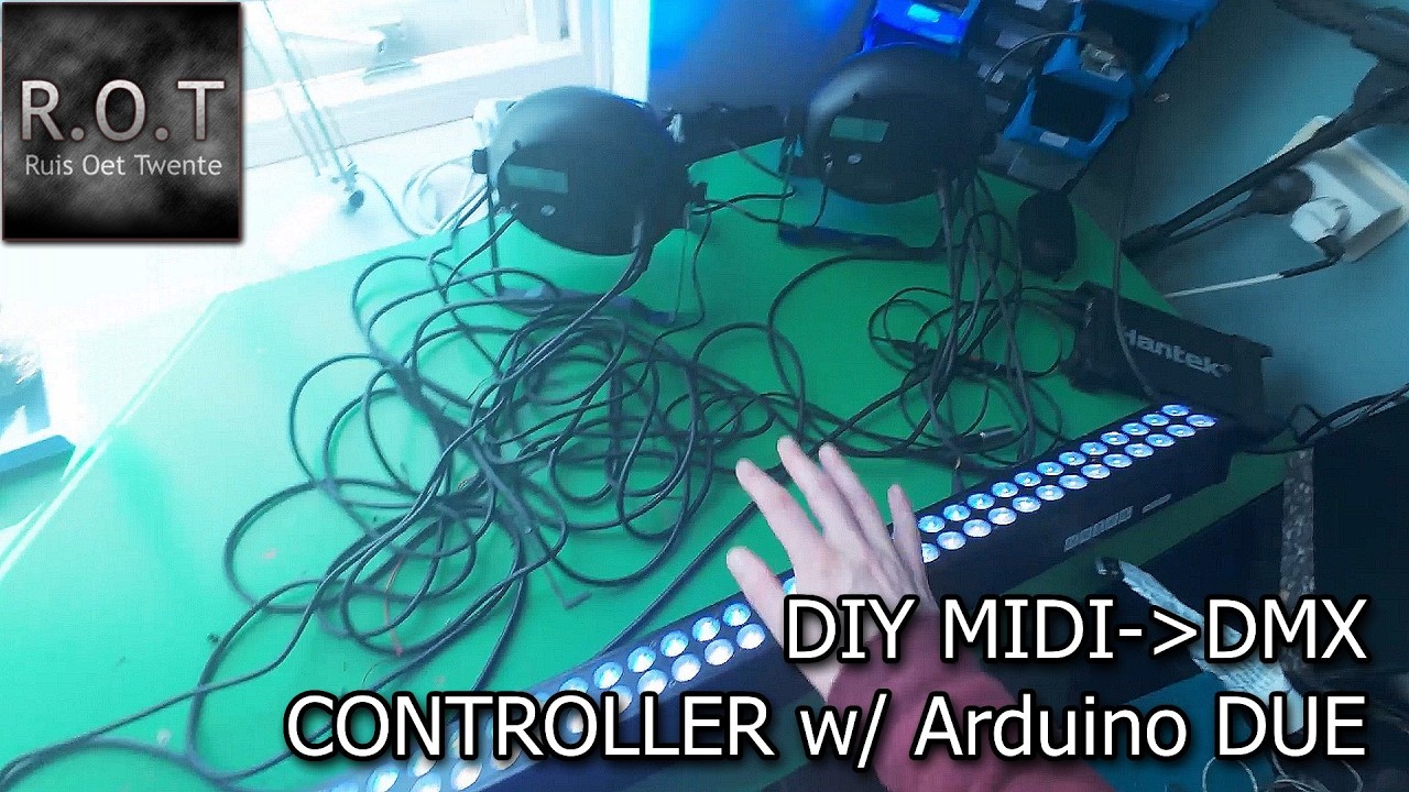 DIY MIDI controlled DMX Lights using Arduino Due
