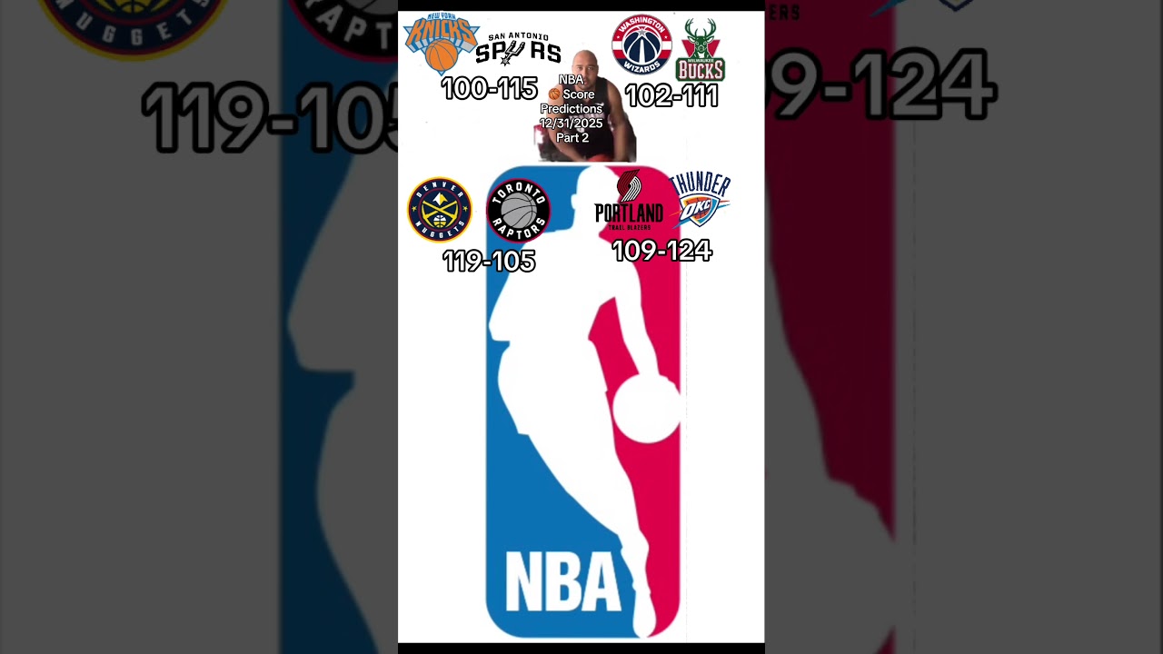 NBA 🏀 Score Predictions 12/31/2025 Part 2 