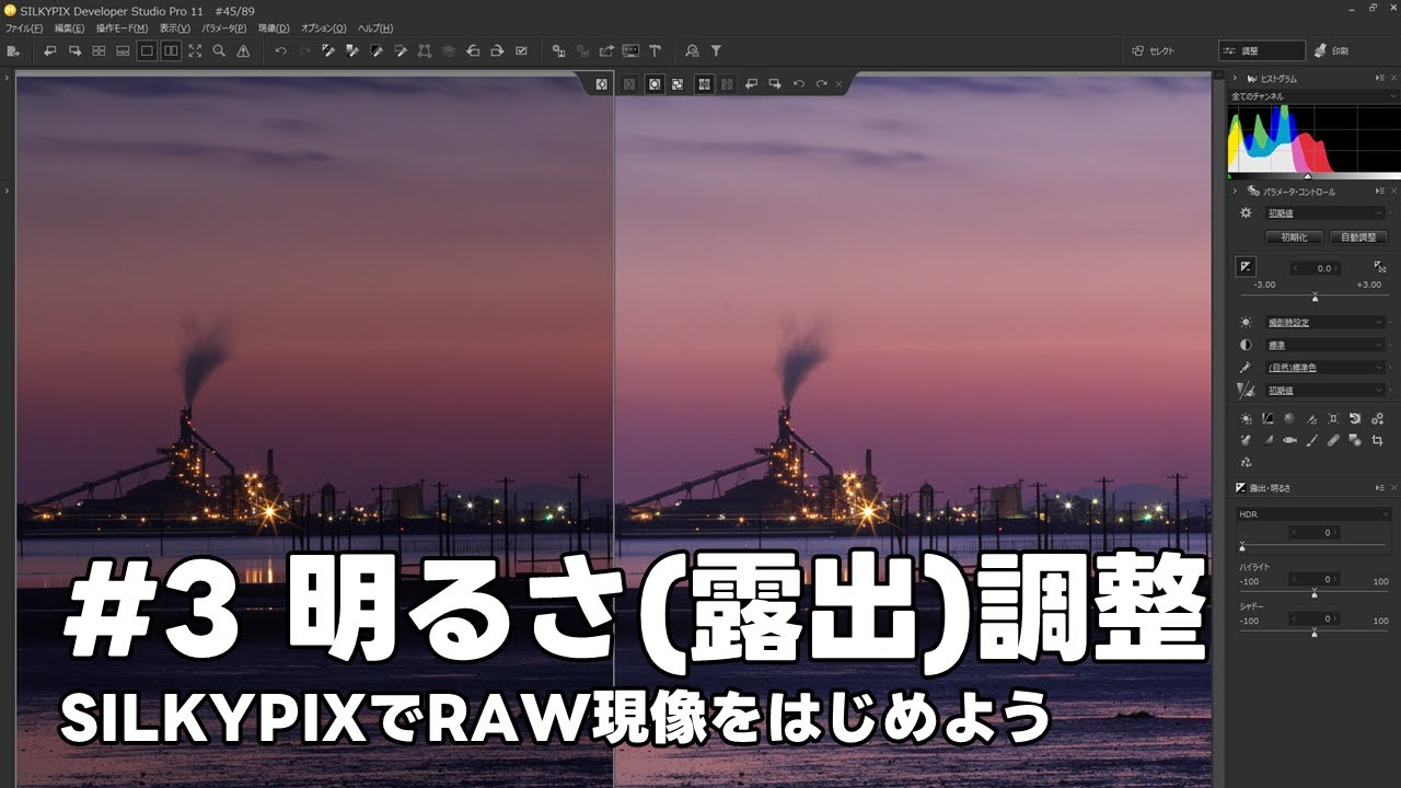 SILKYPIXでRAW現像をはじめよう #3 明るさ（露出）調整