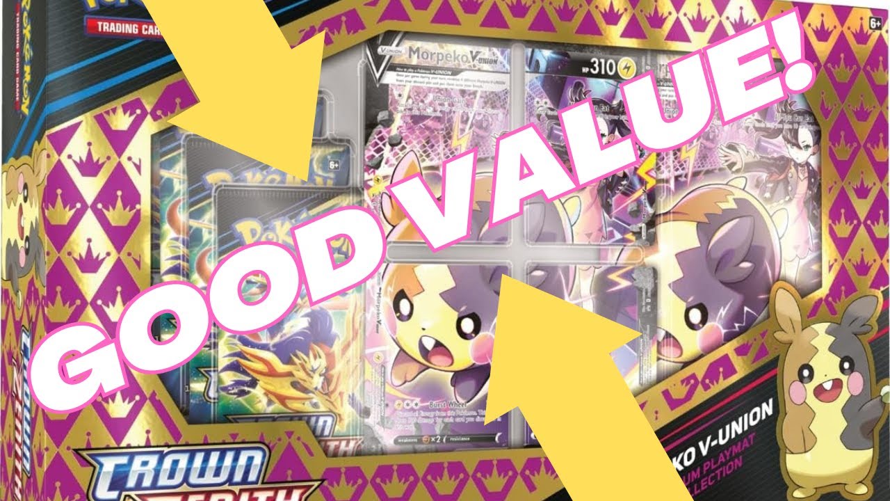 Review of Morpeko V-Union Premium Playmat Collection - Crown Zenith Pok&eacute;mon Cards