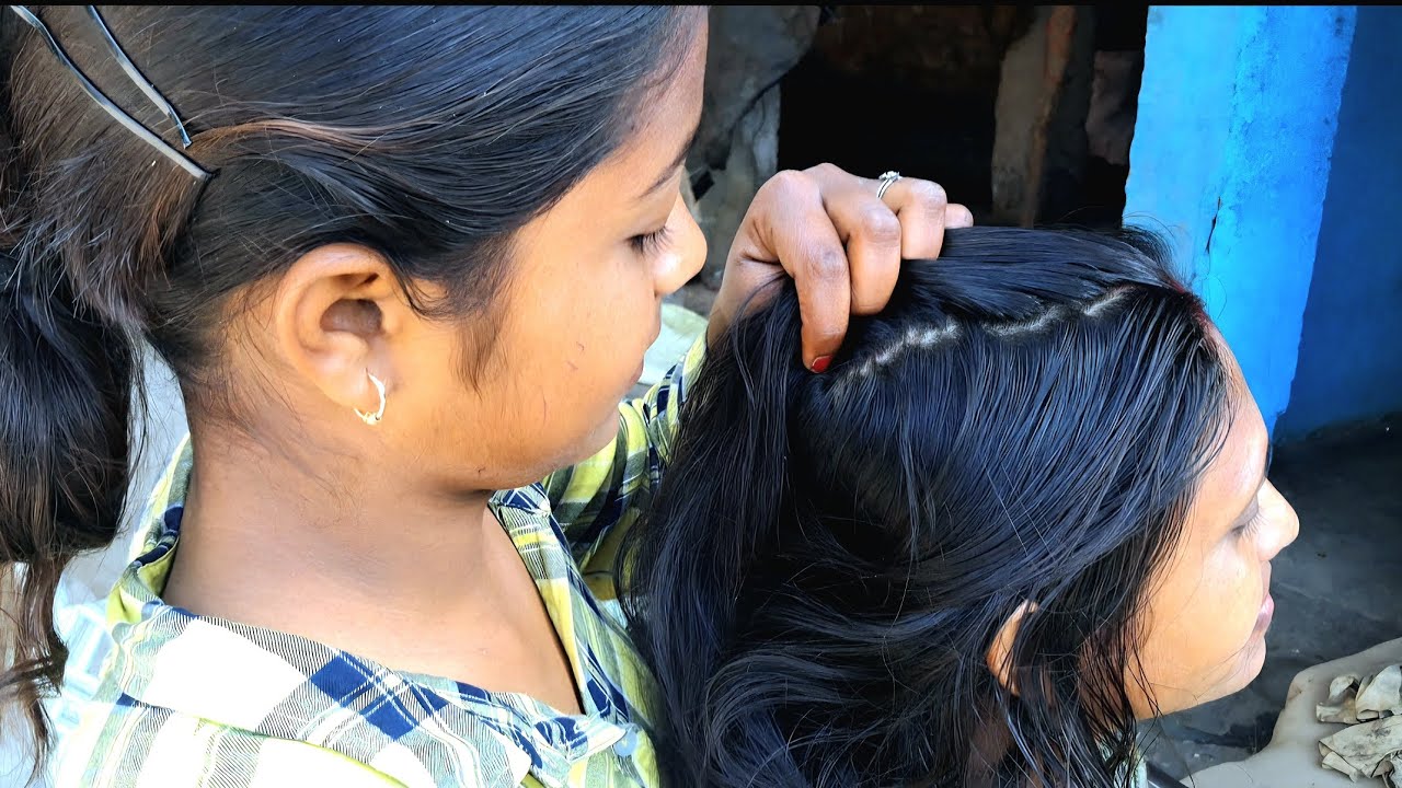 Sukhe baal me hair nitpicking |hair nitpicking vlogs 