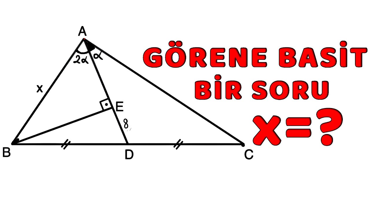 HERHANGİ BİR DENEMEYE KOY SIRITMAZ.. I Hoş Bir Geometri Sorusu
