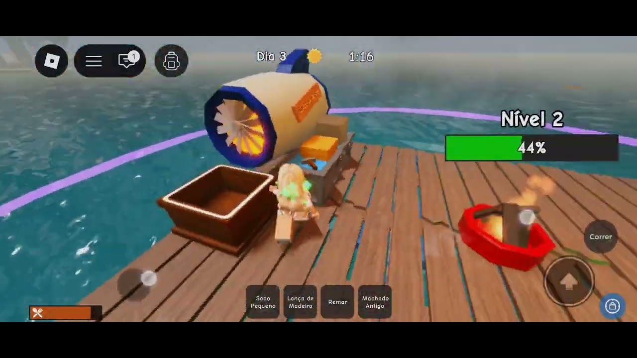 Consigamos?passar 101 dias(Raft  101 sobrevivência roblox)