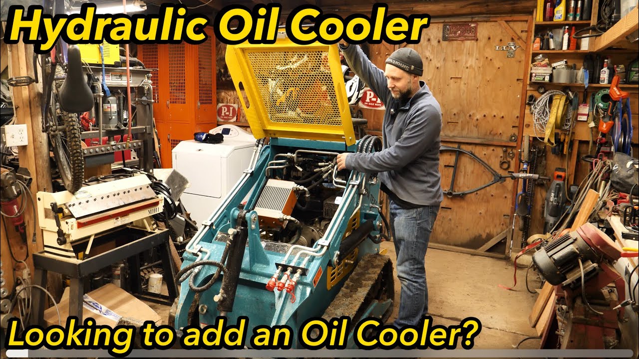 Skid steer hydraulic oil cooler install mini excavator #skidsteer #oilcooler