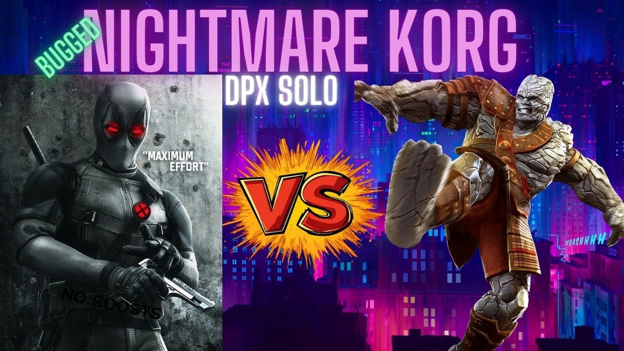 Deadpool X Force Destroys Nightmare Raids Korg SOLO!!! | Best Counter Confirmed??? #mcoc
