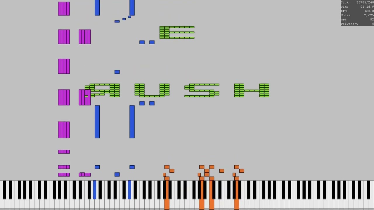 [Black MIDI] RUSH E Blacked By Justin Nolan