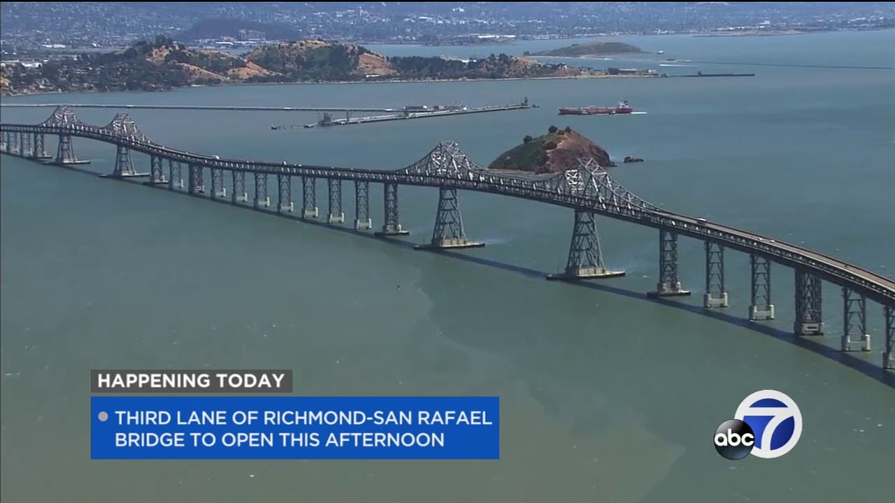 Third lane of Richmond-San Rafael Bridge to open this afternoon