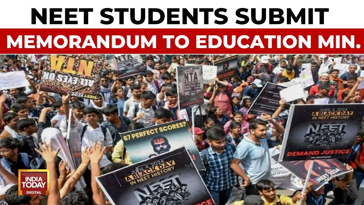 NEET 2024 Results Scam: NEET Students Submit Memorandum To Education Minister | India Today