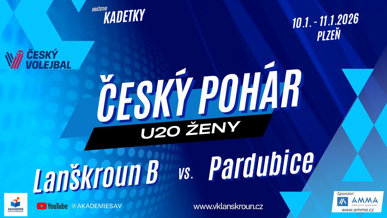 Český pohár, 1.skupina, 10.1. - 11.1.2026, Lanškroun B x Pardubice, Plzeň, dívky U20