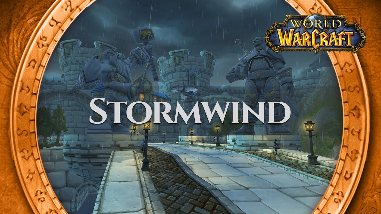 Stormwind - Music & Rain Ambience | World of Warcraft