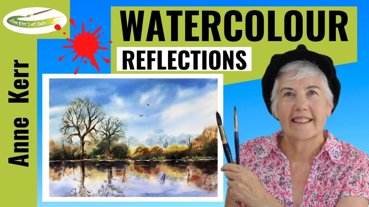 How to Paint Reflections In WATERCOLOUR. (Easy step by step)  By professional artist ANNE KERR