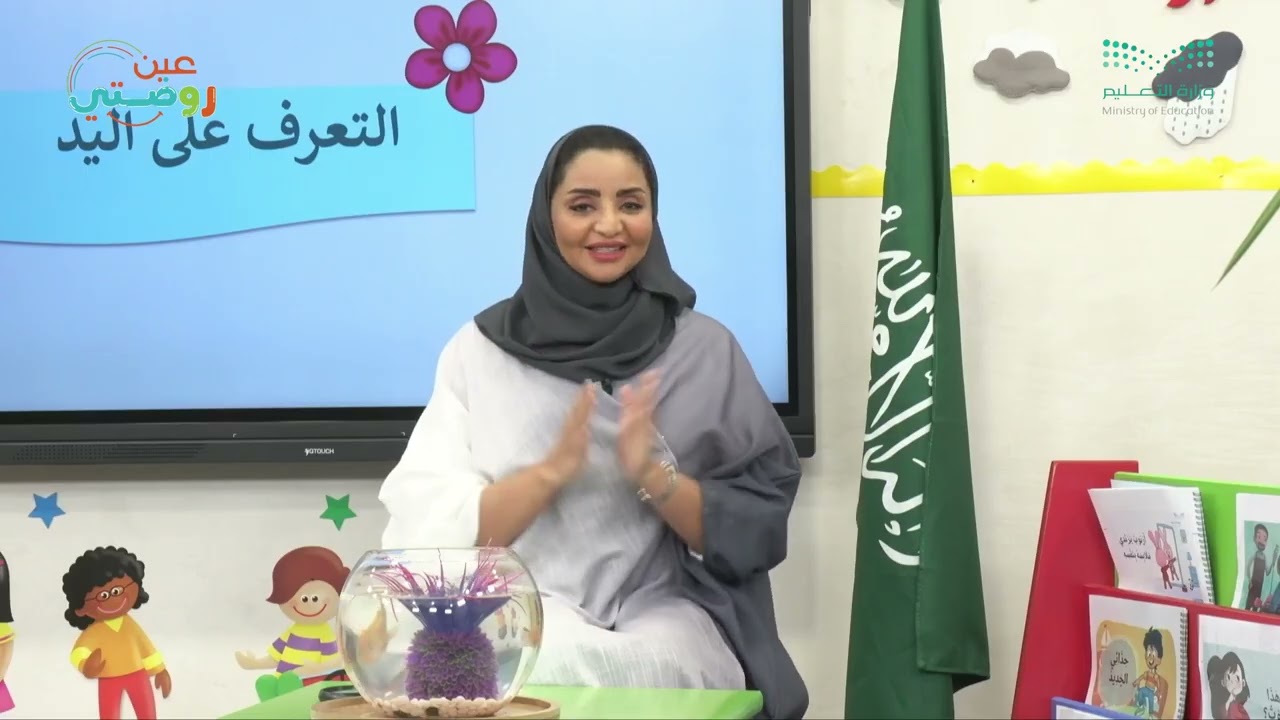 اللقاء الصباحي  - التعرف على الايدي - وحدة جسدي - دروس روضتي