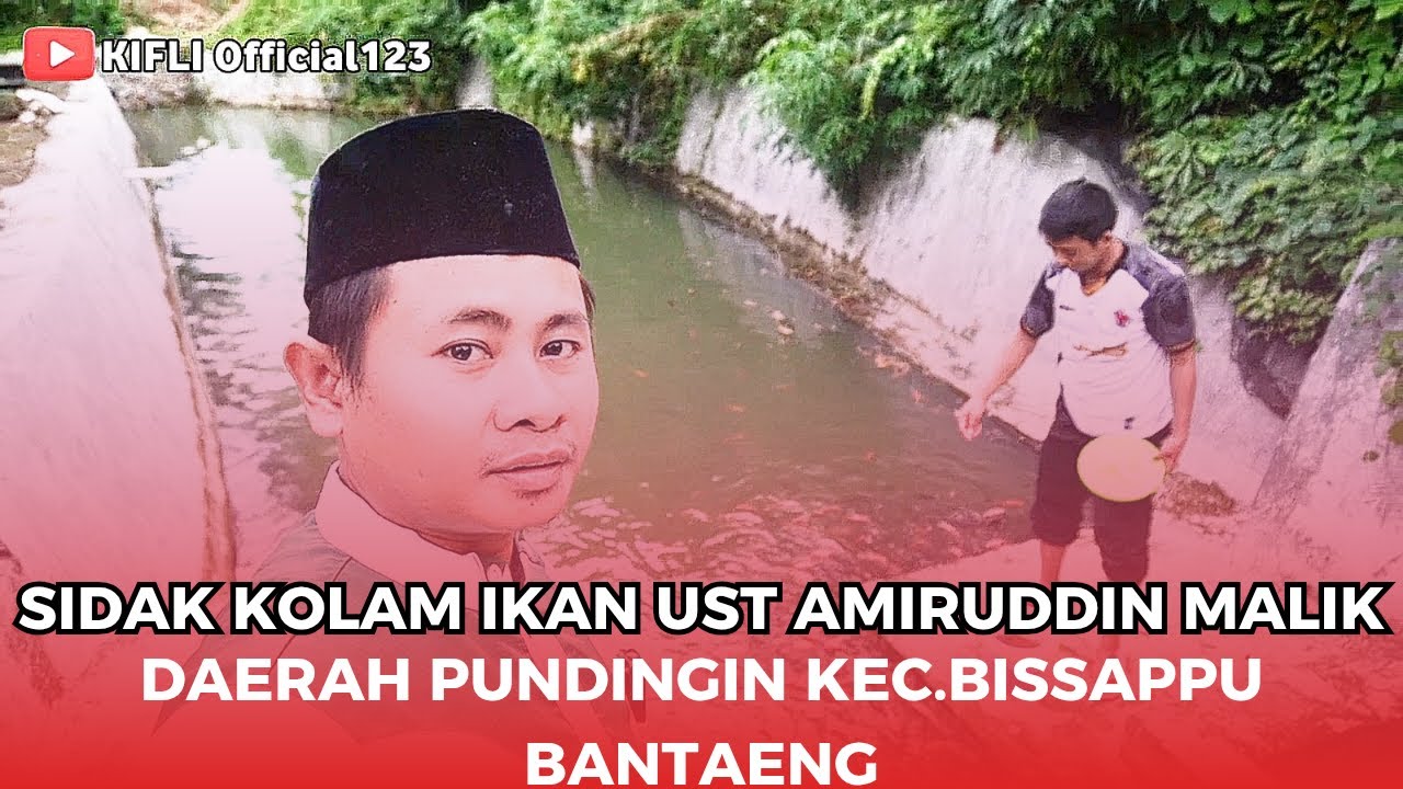 Sidak Kolam Ikan  Ustad Amiruddin Malik Di Pundingin Belakang Rumah
