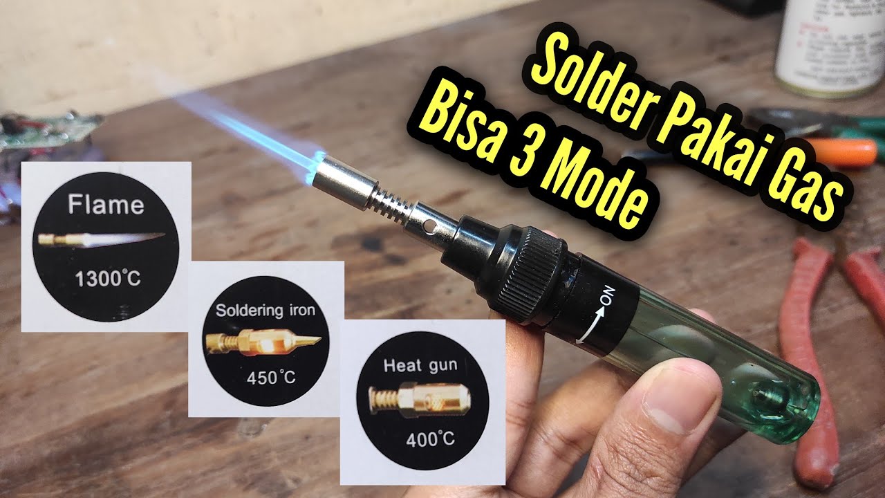 Alat Solder Gas Portabel tanpa Listrik 3 Mode