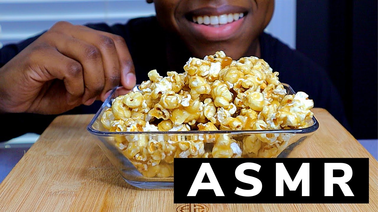 CRUNCHY CARAMEL POPCORN ASMR (NO TALKING)