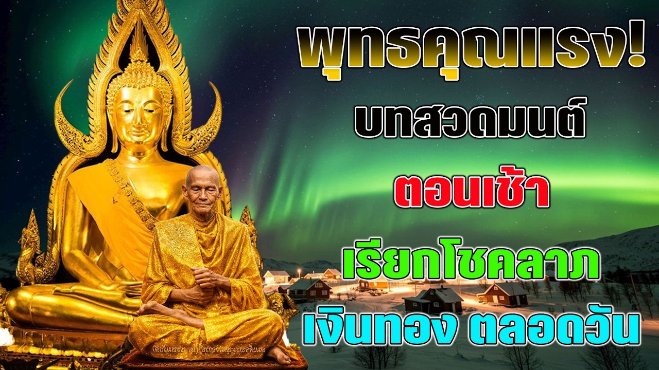 พุทธคุณแรง! บทสวดมนต์ตอนเช้า เรียกโชคลาภ เงินทอง ตลอดวัน🙏แค่เปิดฟัง เมื่อประตูเปิด โชคลาภเข้ามาทันที