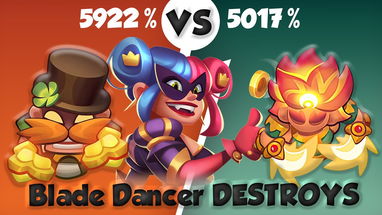 Blade Dancer + Fortuna = REAL GOOD! BD (5017%) vs Bruiser (5922%) PVP Rush Royale