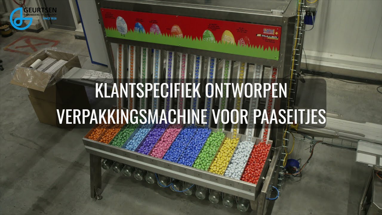 Speciaalmachines: Afvulmachine voor chocolade paaseitjes voor Tony's Chocolonely - Geurtsen