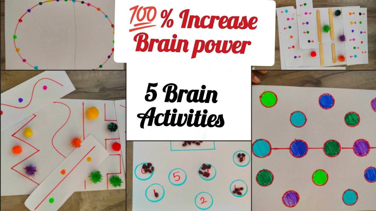 5 DIY Brain Gym Activities for kids|| Brain Gym (Age 3+)|| Improves pattern matching & concentration