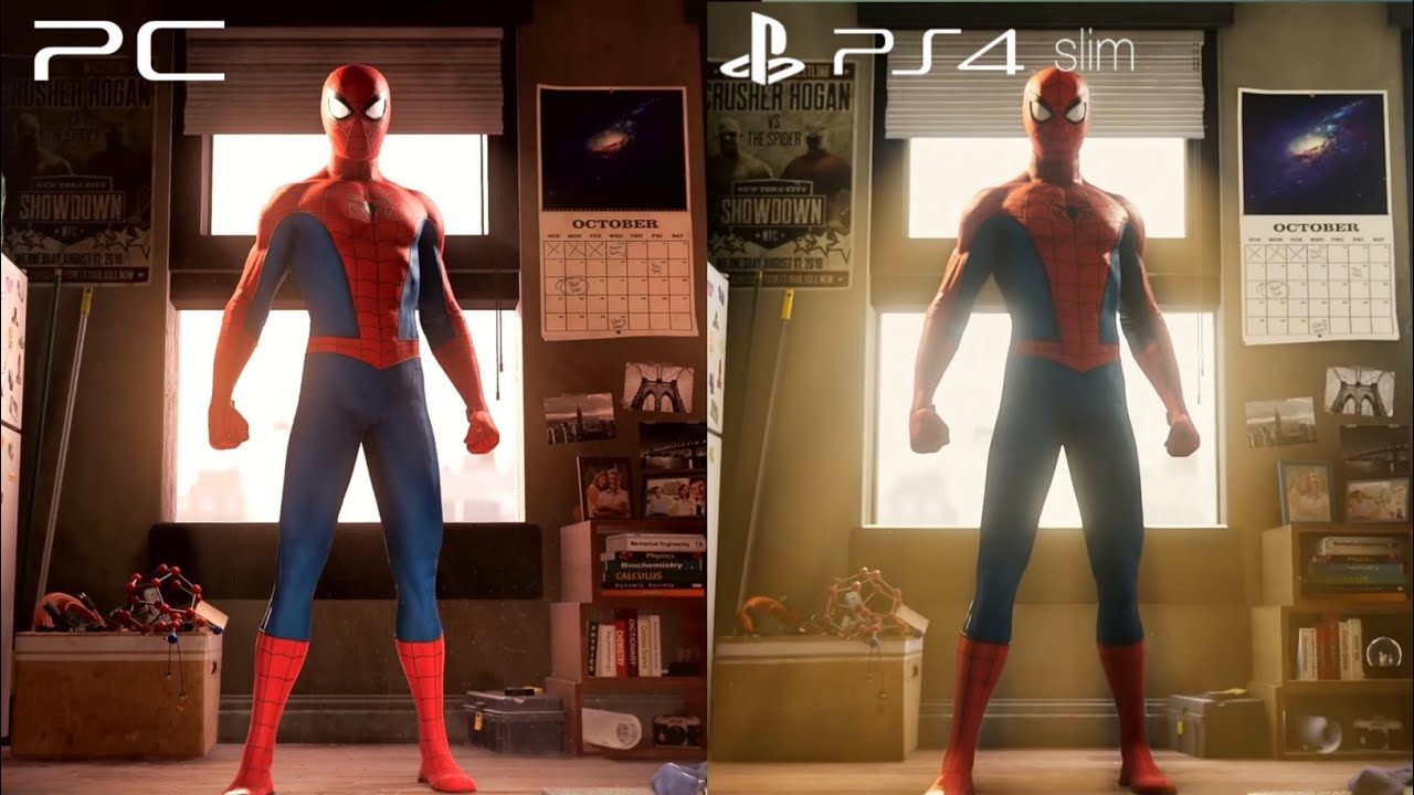Marvel's Spider-Man Remastered - PC vs PS4 Slim Comparison