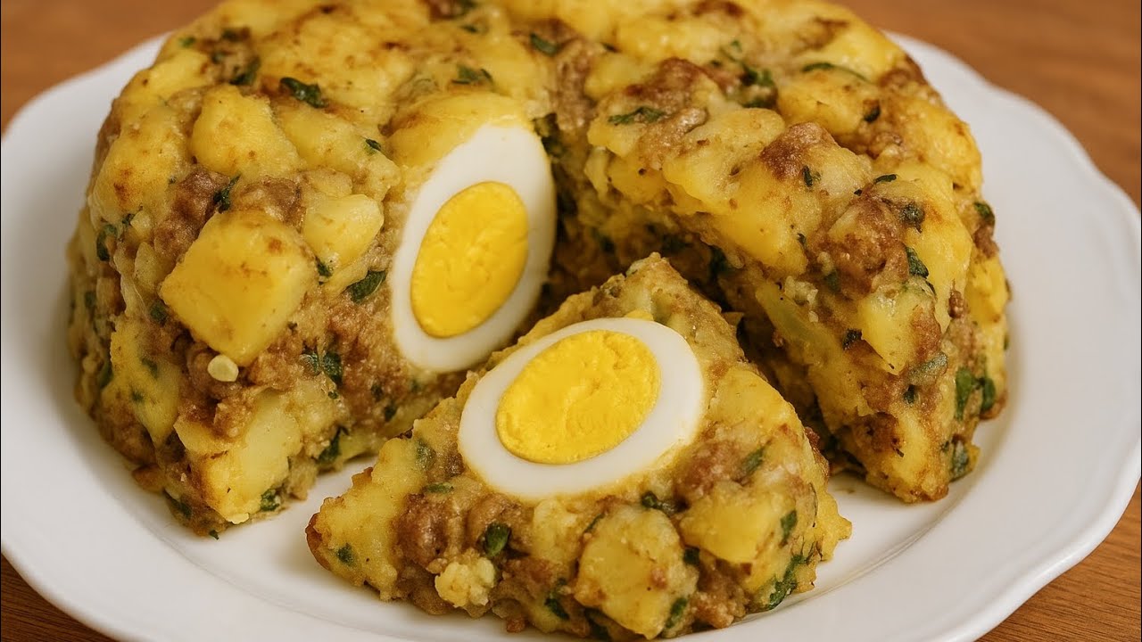 #غراتان البيض المغلي🍛والبطاطا  والكبدة 😋 #وصفة_اليوم  فخمة وسهلة بمكونات بسيطة