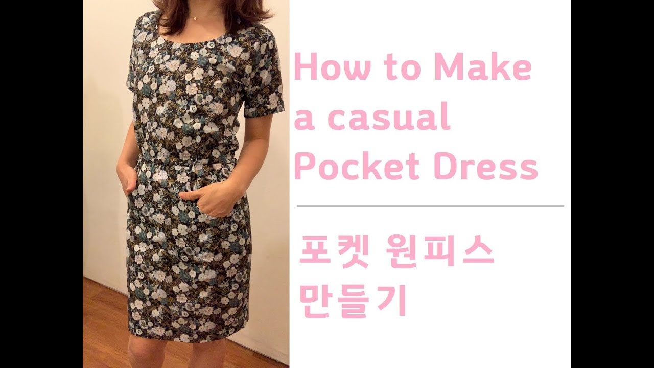 How to Sew a Pocket Dress (using Tilly & the Buttons - Bettine) / 포켓 원피스 만들기 [DIY sewing미싱]