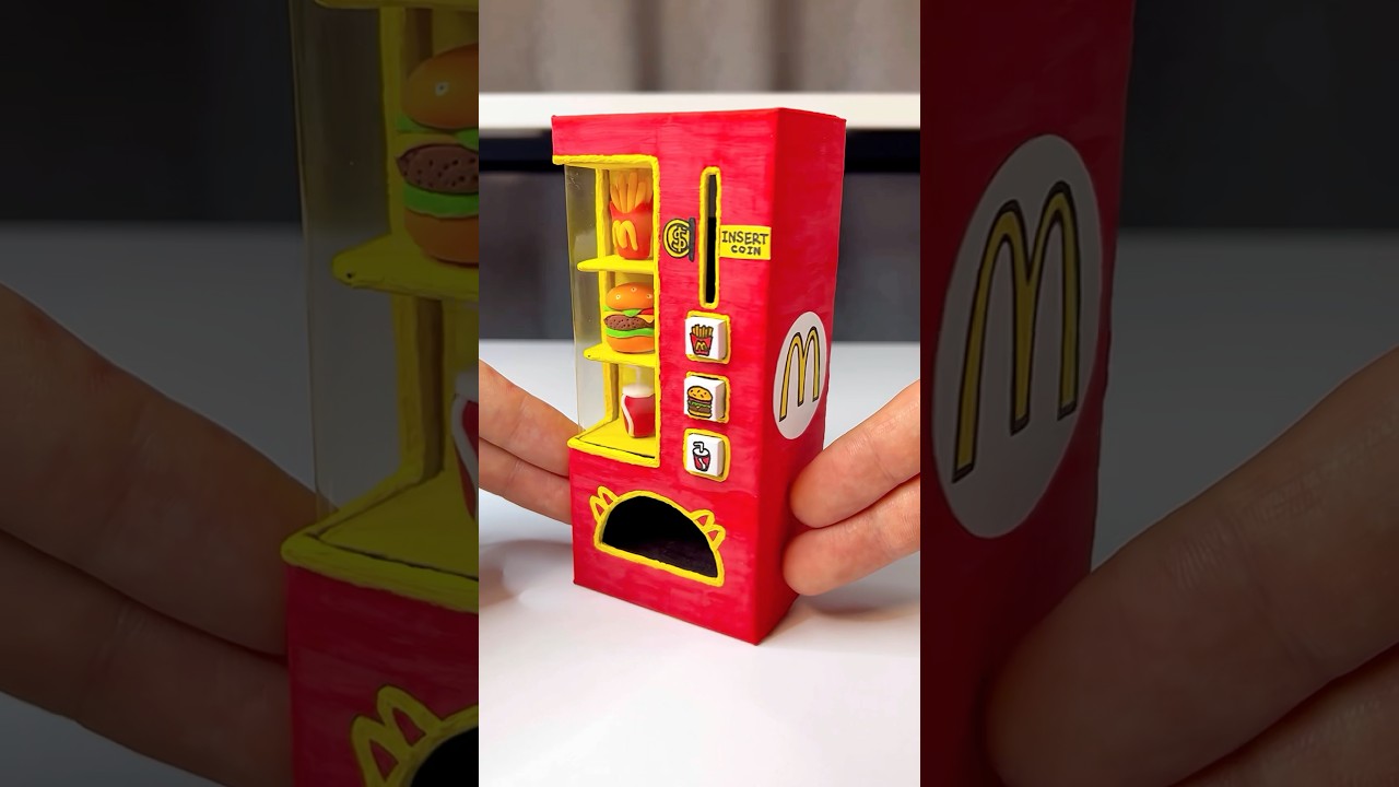 DIY Working McDonald&rsquo;s Machine with Paper | Paper Craft Ideas #shorts #papercraft