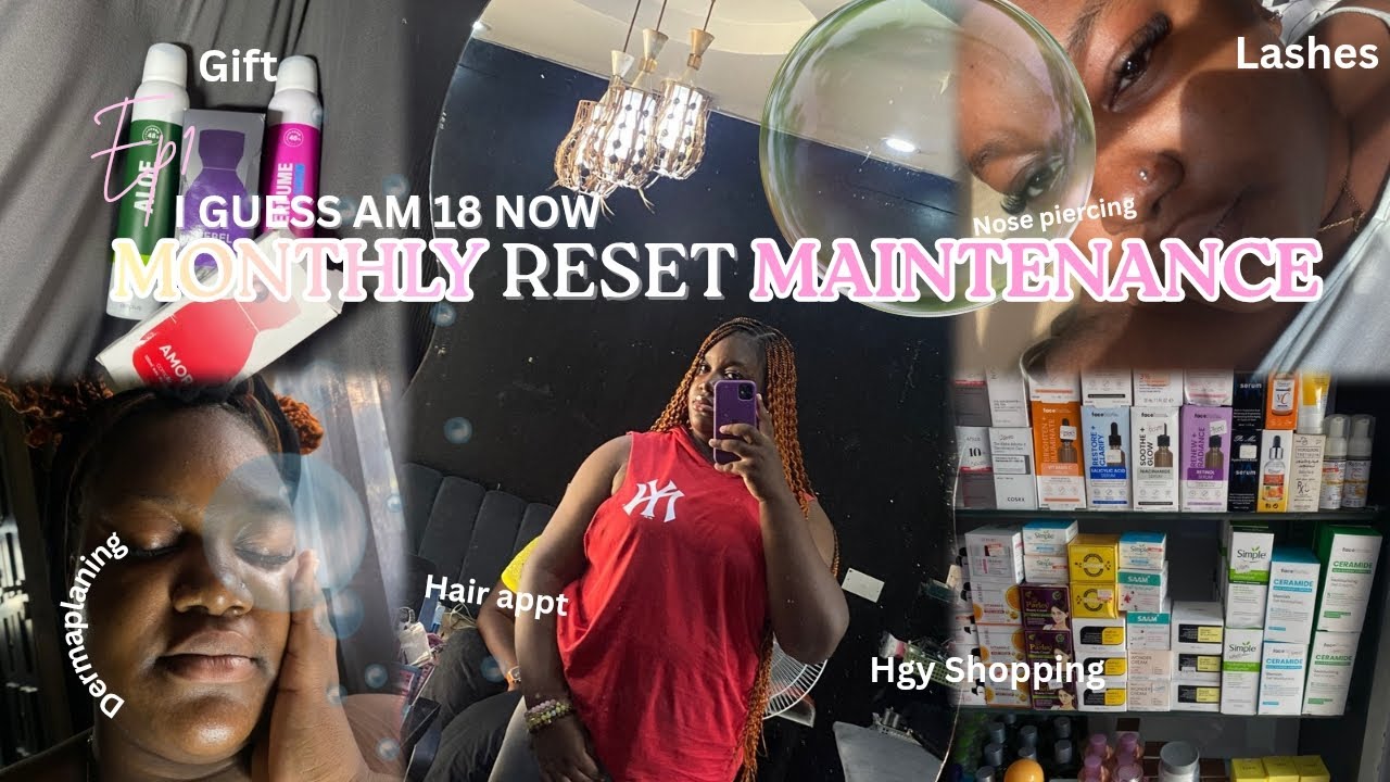  GUESS AM 18 NOW ep1/MONTHLY RESET MAINTENANCE. hair appt, lashes, gift, nose piercing.nujimen_dani 