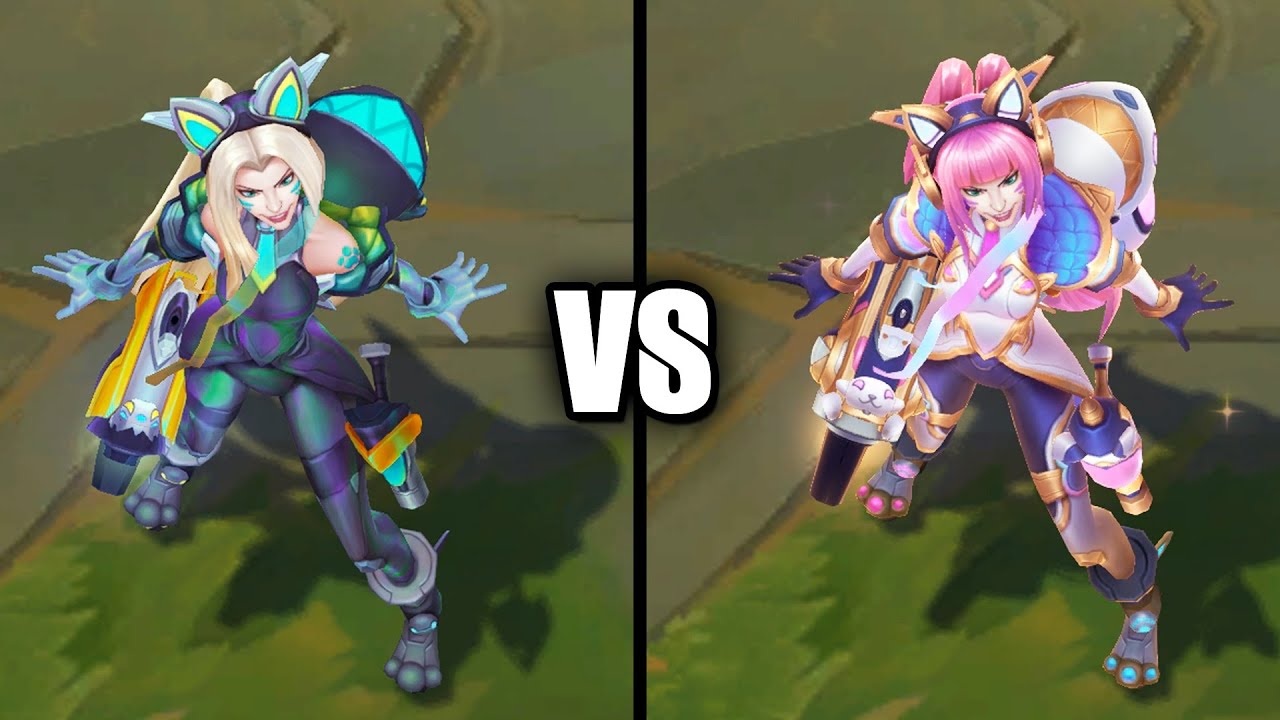 Prestige Battle Cat Jinx vs Battle Cat Jinx Skins Comparison (League of Legends)