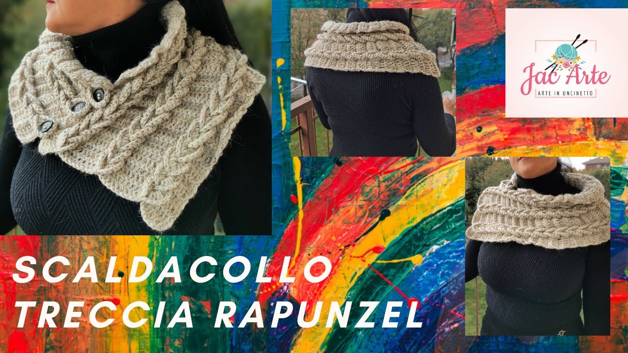 🌟SCALDACOLLO E COPRISPALLE TRECCIA RAPUNZEL🌟